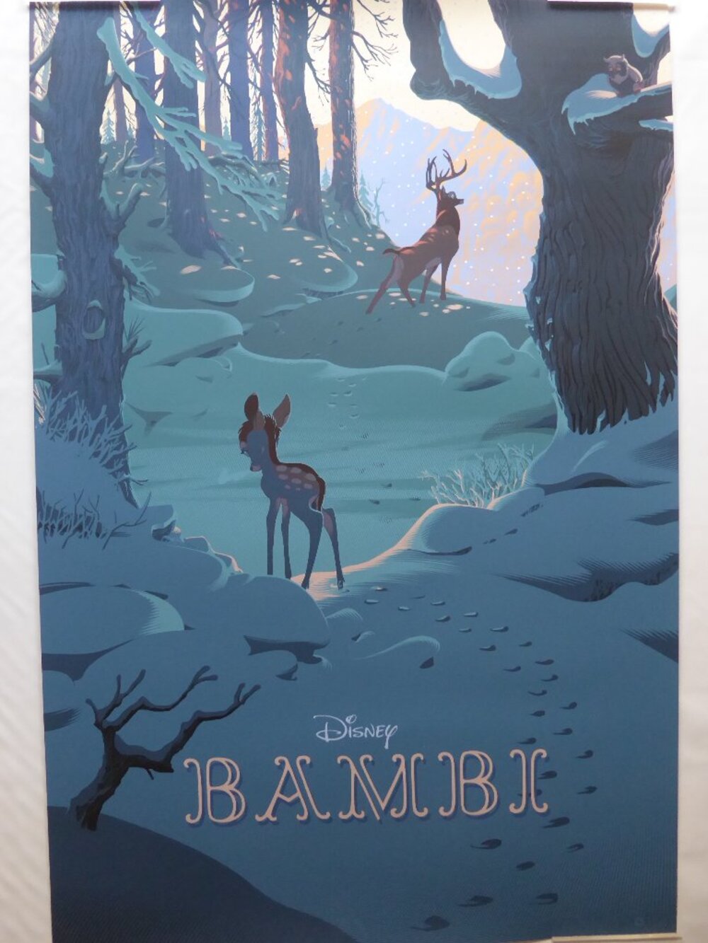 NEW LE #261/400 DISNEY BAMBI LAURENT DURIEUX MONDO ART PRINT 24” x 36” POSTER